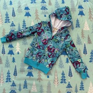 Route 66 Kids' Teal and Red Patterned Hoodie